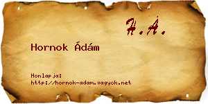Hornok Ádám névjegykártya